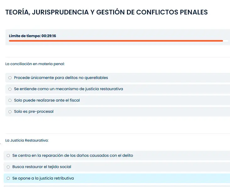 Cuestionario del diplomado de Conciliadores en Derecho